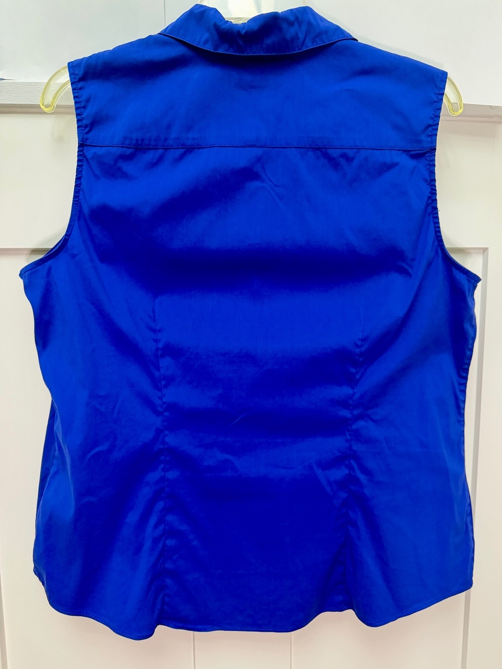 Charter Club Sleeveless Button-Front Blouse in Royal Blue - Picture 6 of 6